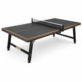 Table de tennis de table pliable 274 × 152,5 × 76 cm, plateau noir en MDF et structure en acier